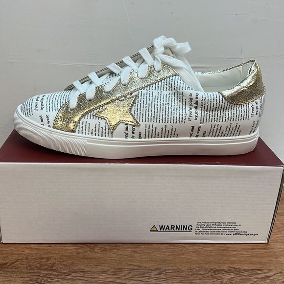 Gold Start Casual Low Top Sneakers - Picture 2 of 12